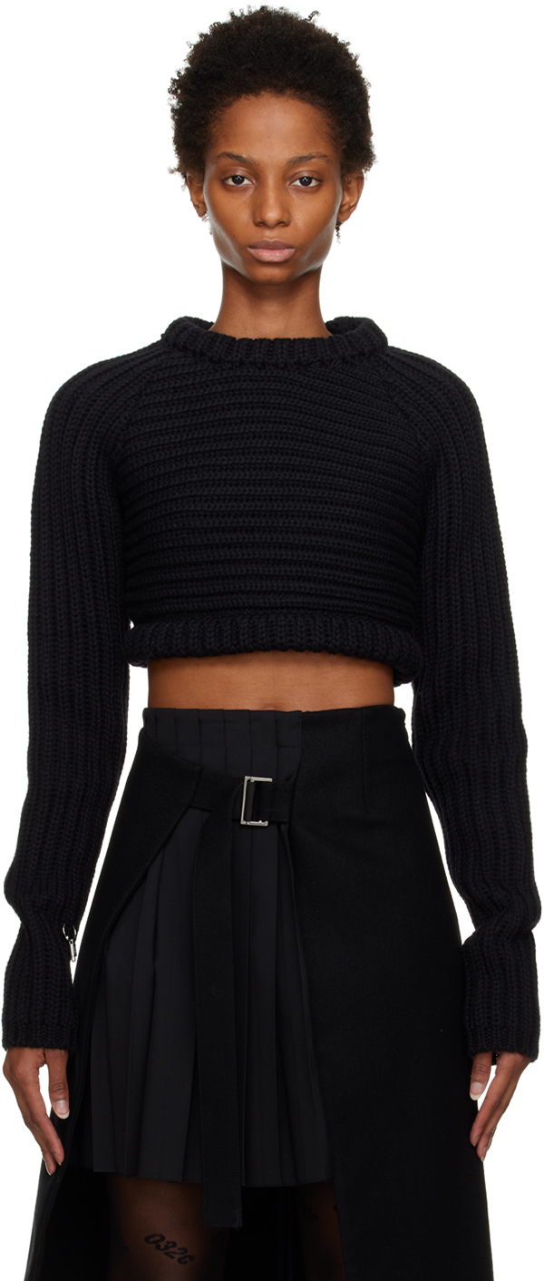 Black Pierced Sweater