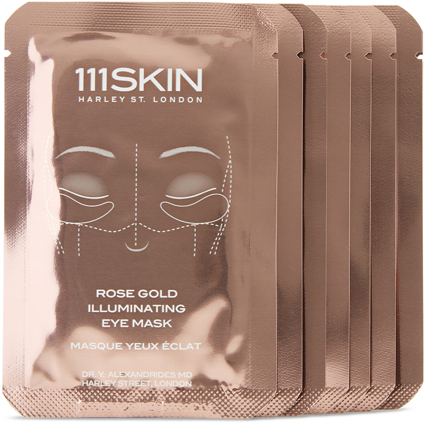 Eight-Pack Rose Gold Illuminating Eye Masks - Fragrance-Free, 48 mL