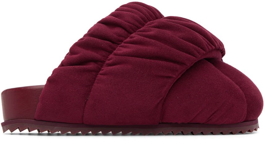Yume Yume Ssense Exclusive Red Tent Mules In 19-1535 Tcx Burgundy