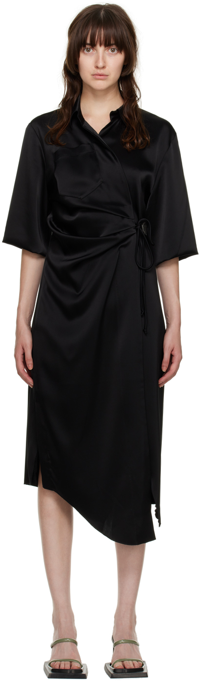 Nanushka Black Lais Midi Dress