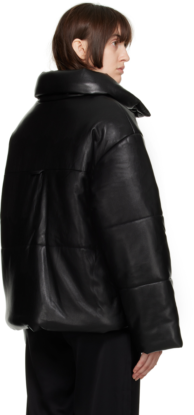 Nanushka Black Hide Vegan Leather Jacket | Smart Closet