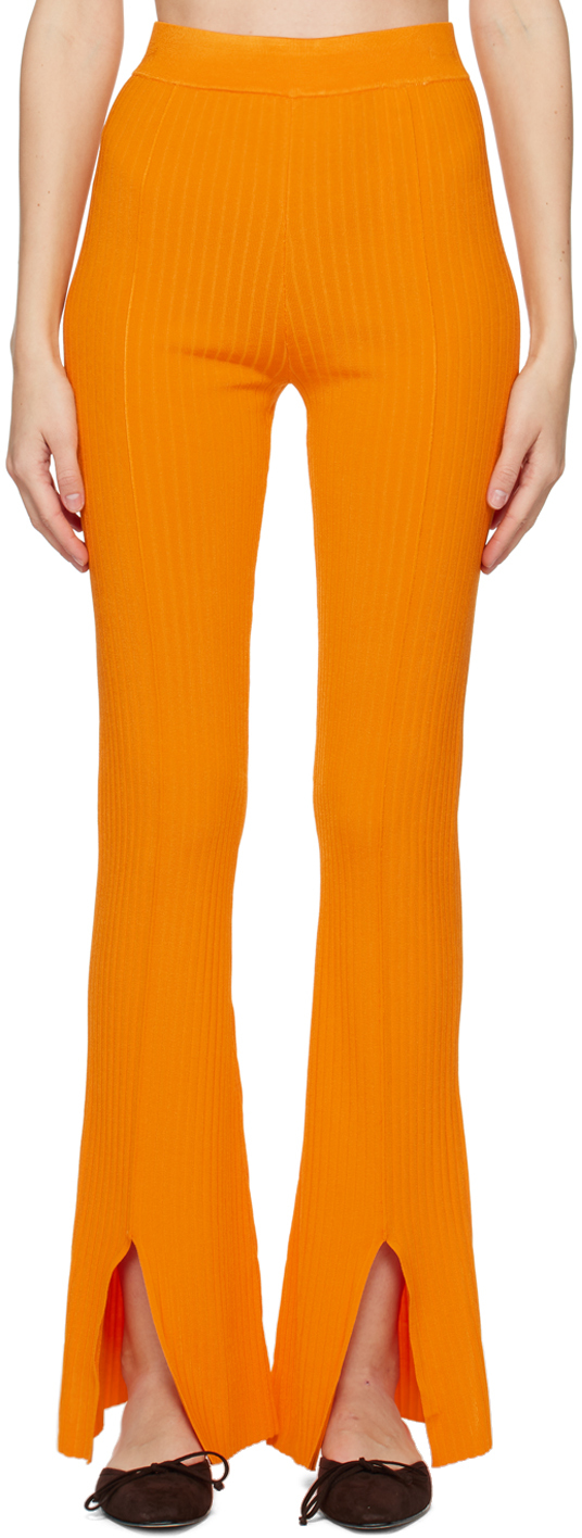 Nanushka Orange Lette Lounge Pants In Bright Orange