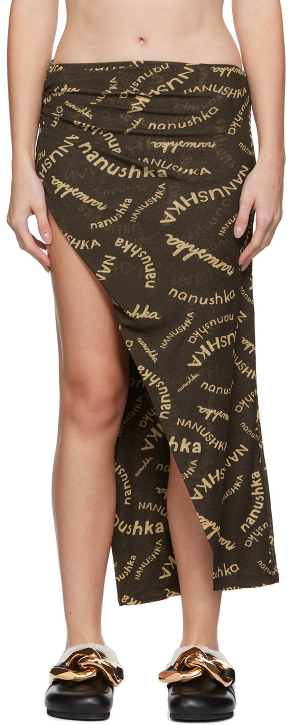 Brown Taina Midi Skirt