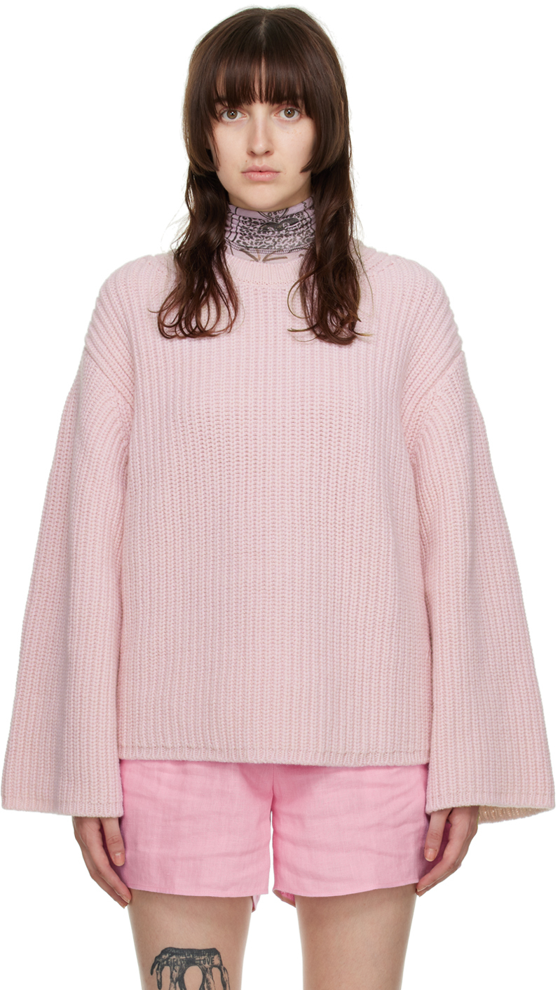 Shop Nanushka Pink Maura Sweater In Rosewater