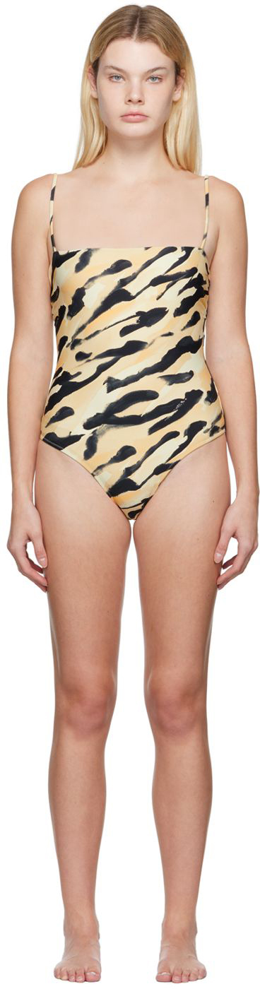 Beige Soline One-Piece Swimsuit