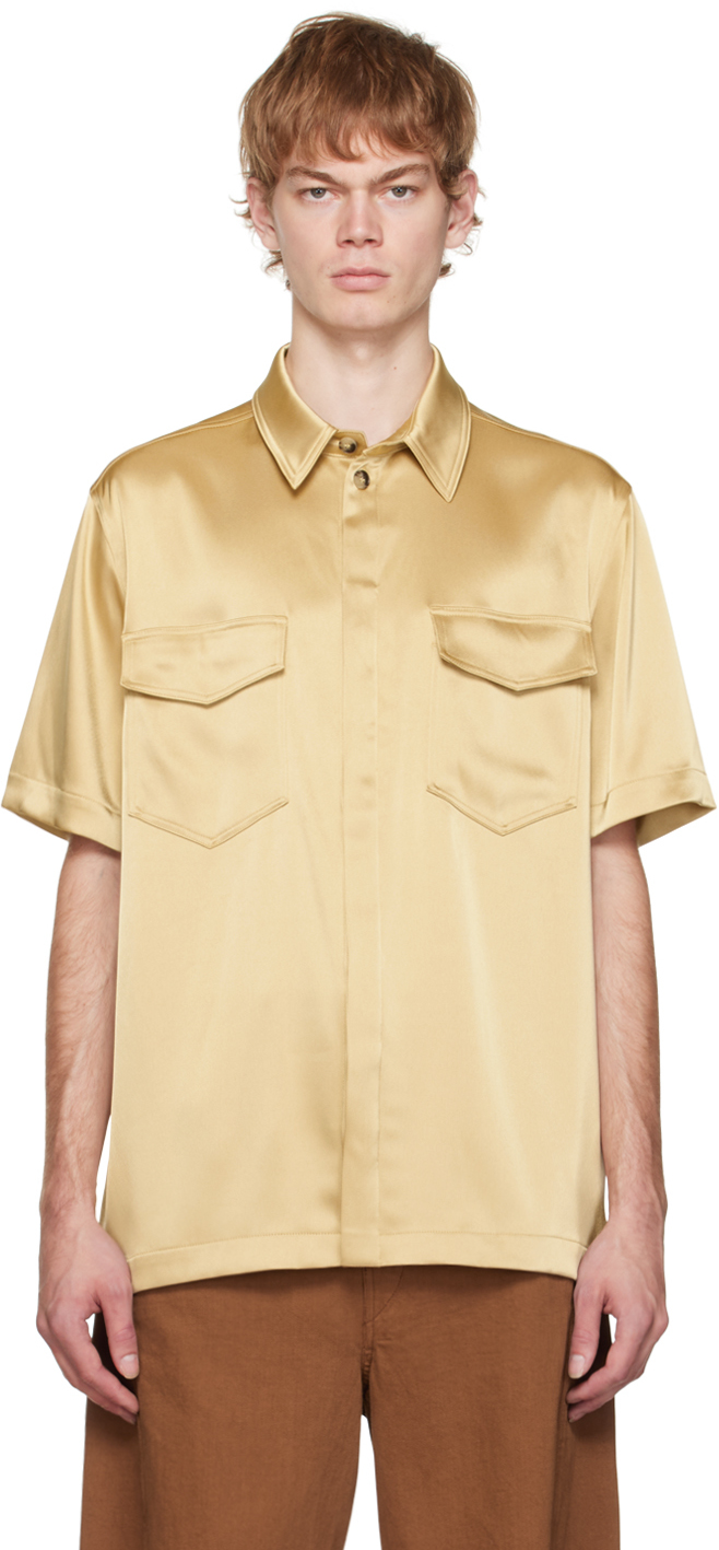 Nanushka: Gold Faber Shirt | SSENSE UK