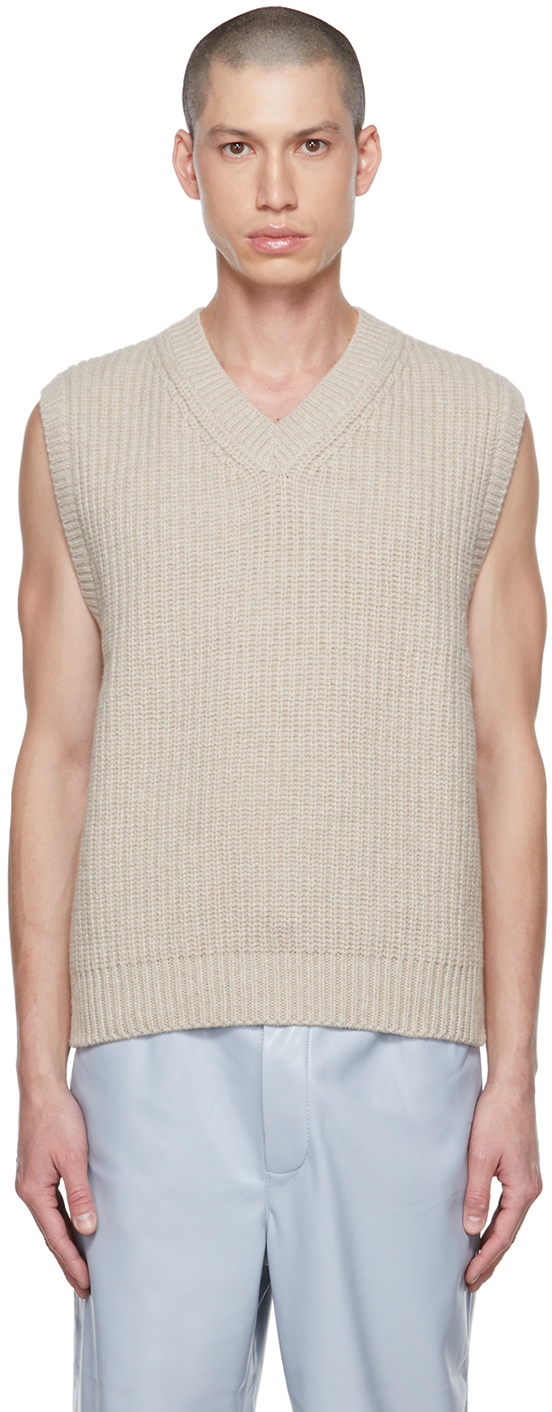 Shop Nanushka Beige Malthe Vest In Clay