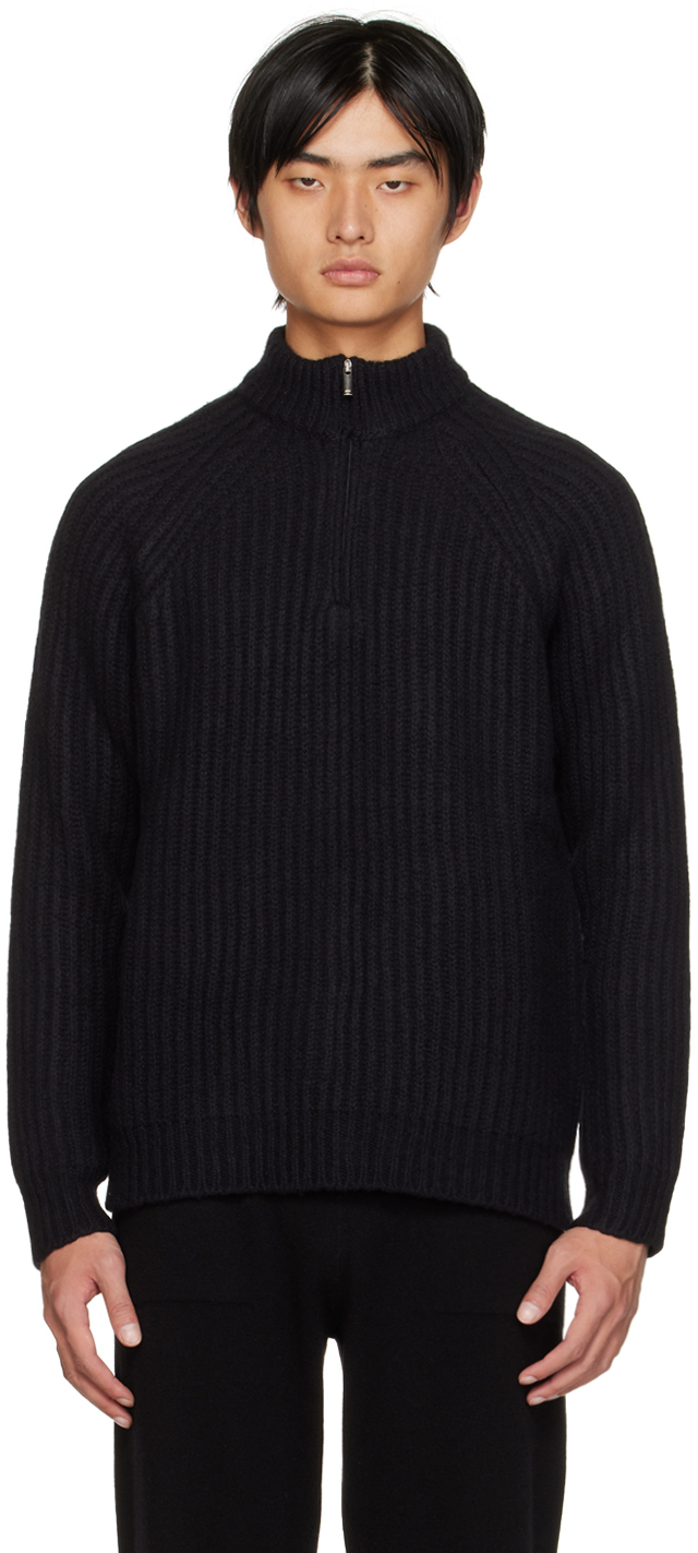 Massimo Alba Black Mica Sweater In U900 Nero