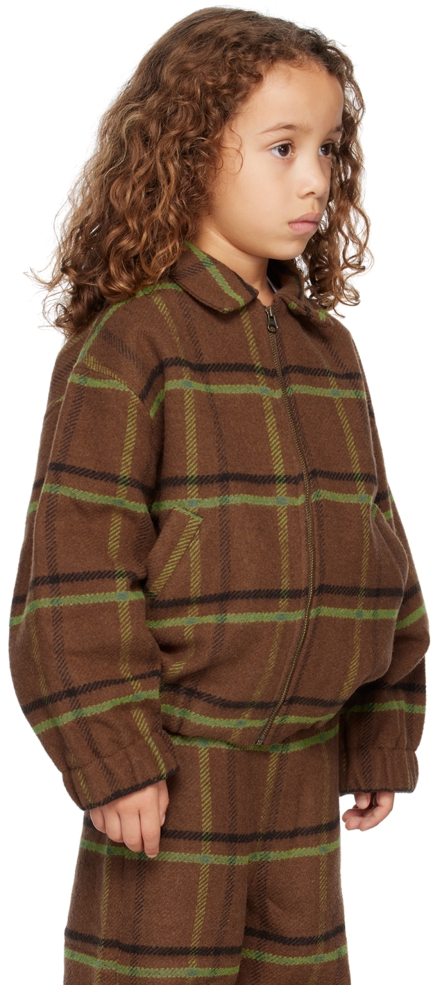 The Animals Observatory Kids Brown Falcon Jacket In Brown