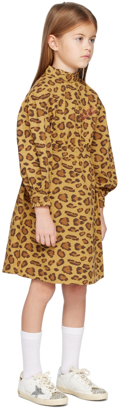 The Animals Observatory Tortoise Printed Cotton Dress In Yellow