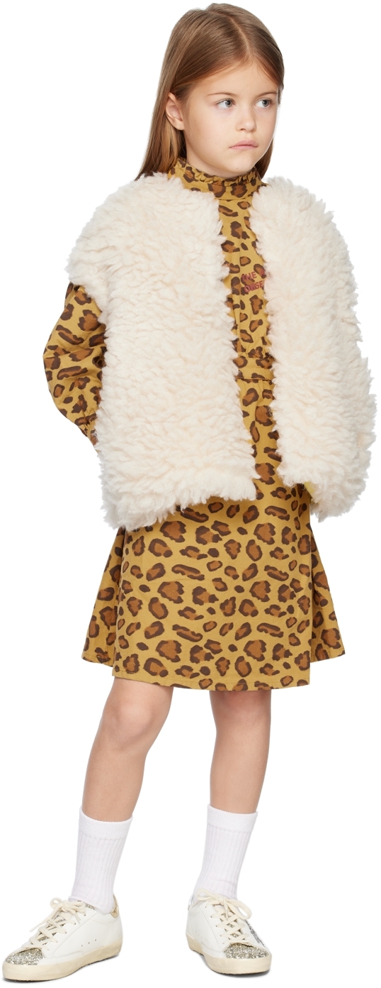 The Animals Observatory Tortoise Printed Cotton Dress In Yellow