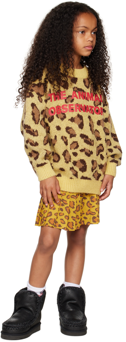 The Animals Observatory Kids Yellow Bird Skirt In Yellow