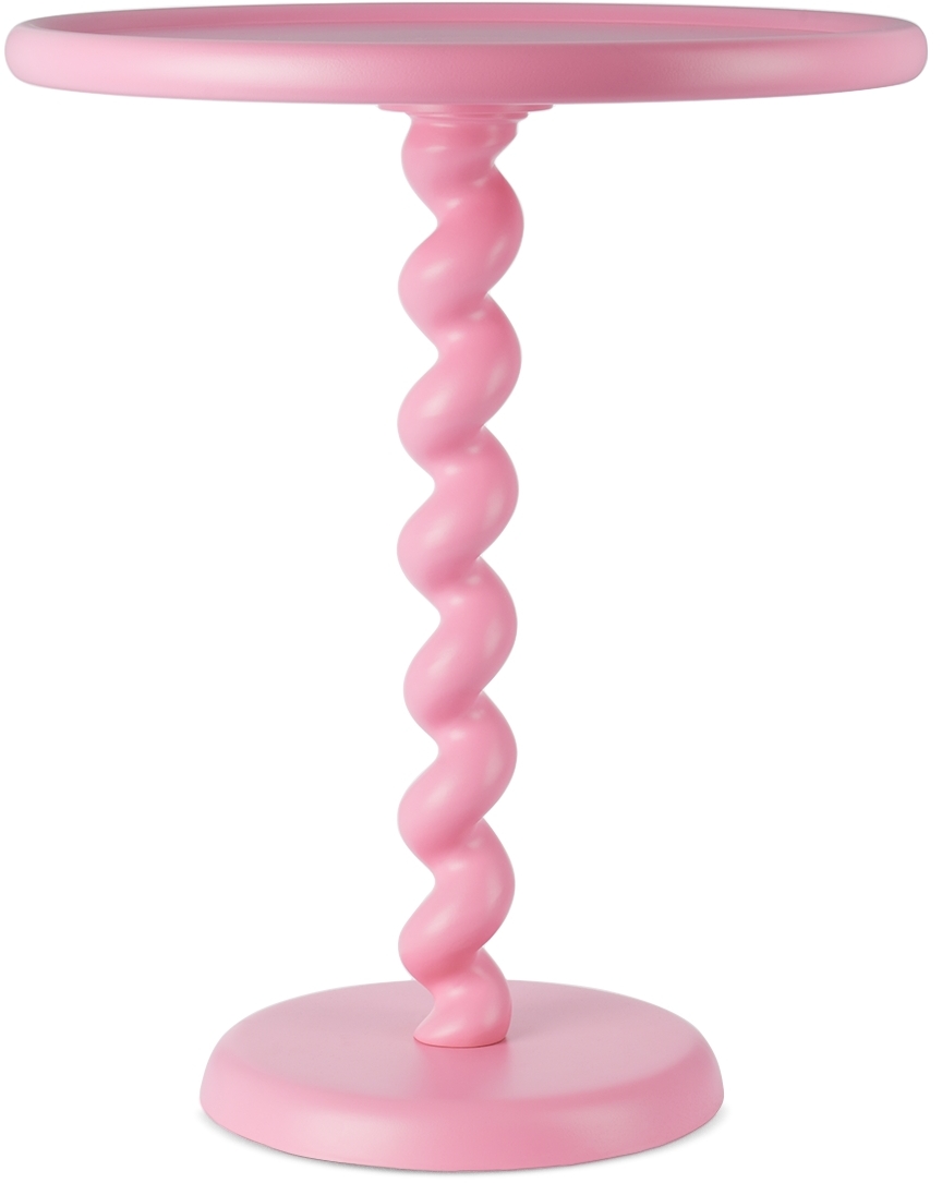 Polspotten Pink Twister Side Table In Light Pink