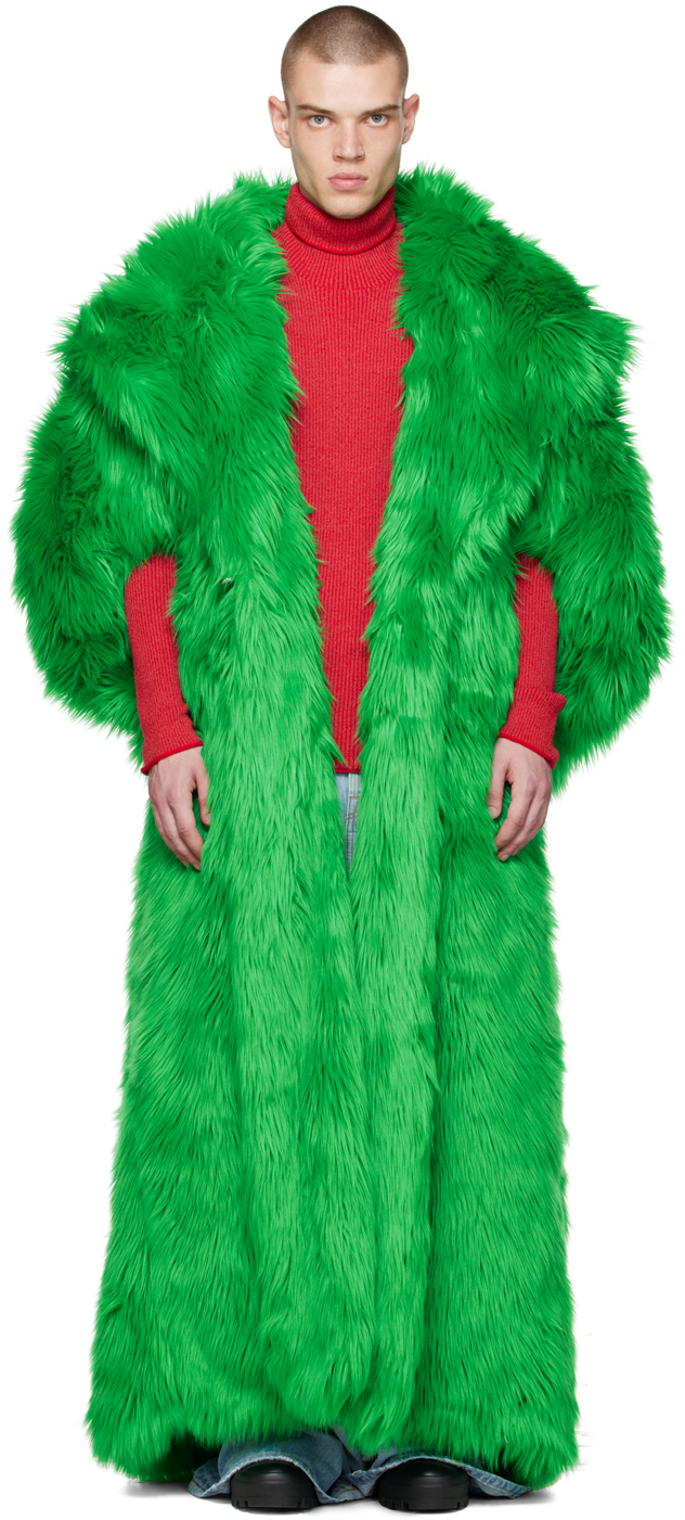 Green Wilderness Coat by Chen Peng on Sale