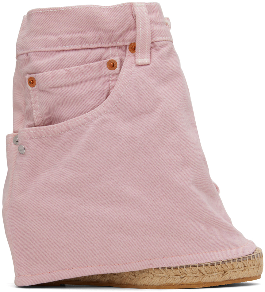 Bless SSENSE Exclusive Pink Jeansheels Wedge Heels