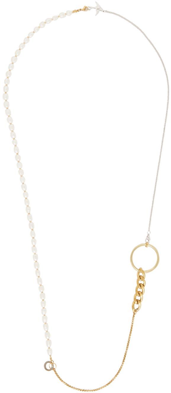 Silver & Gold Materialmix Long Necklace Ssense Uomo Accessori Gioielli Collane 