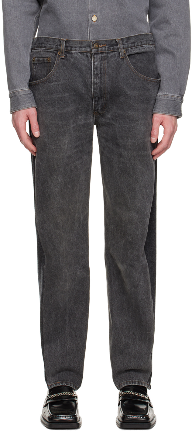 Bless: Gray Jeansfront Lounge Pants | SSENSE