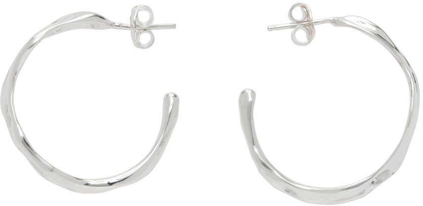 Jessi Burch SSENSE Exclusive Silver Mars Hoop Earrings