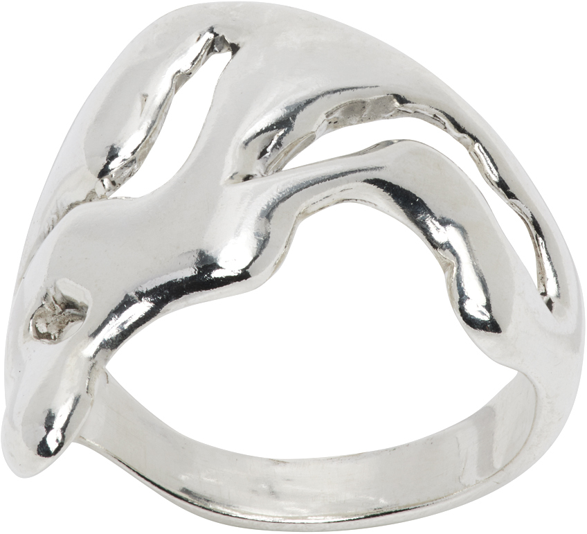 Ssense Donna Accessori Gioielli Anelli Silver Circle Hole Ring 