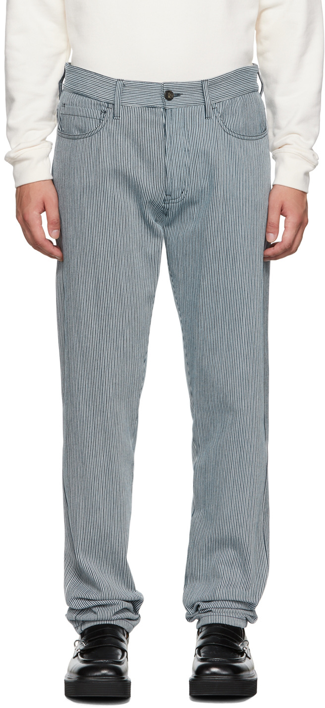 Gabriela Hearst: Navy & White Austin Trousers