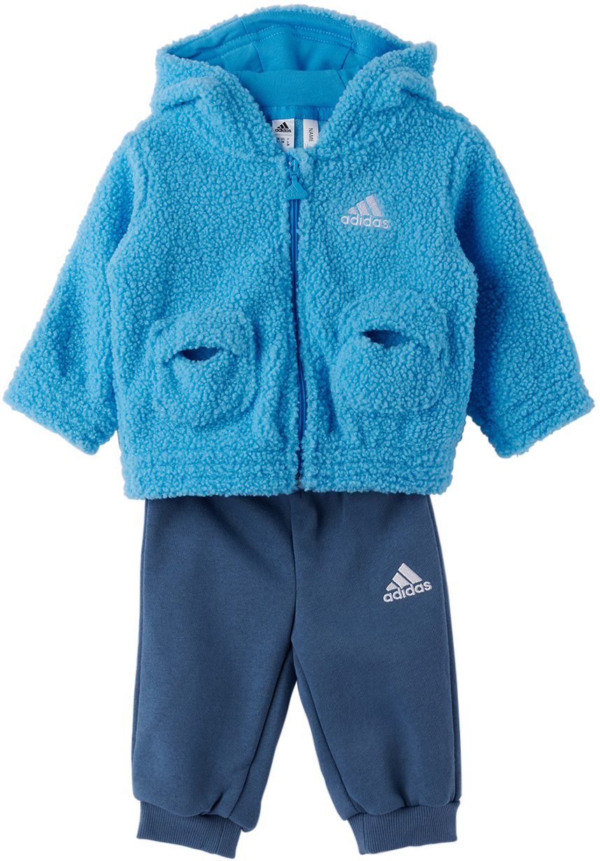 Baby Blue Teddy Jogger Set SSENSE Clothing Outfit Sets Sets 