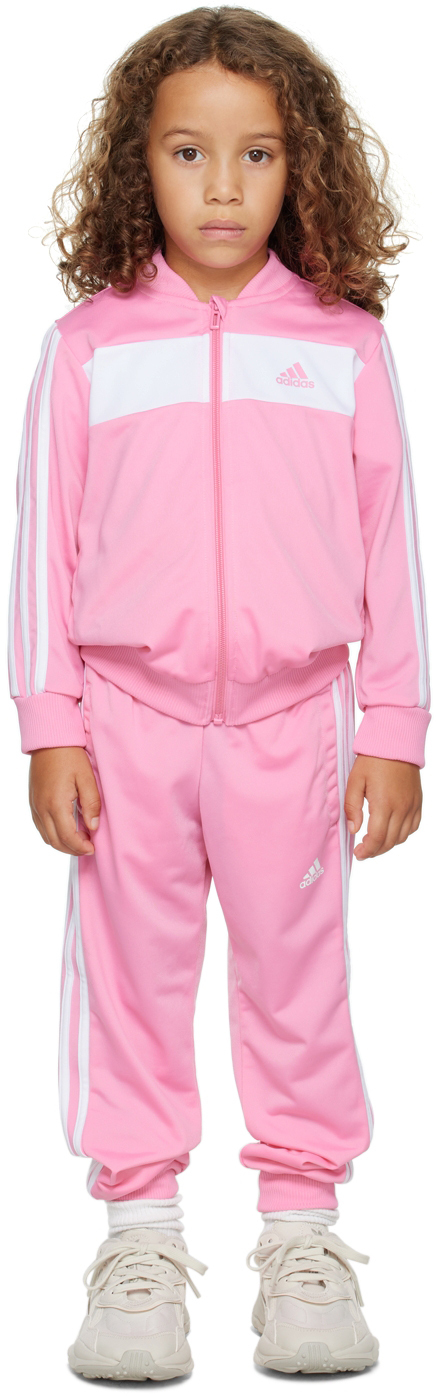 Escuchando George Hanbury medio Kids Pink 3-Stripes Little Kids Tracksuit by adidas Kids on Sale