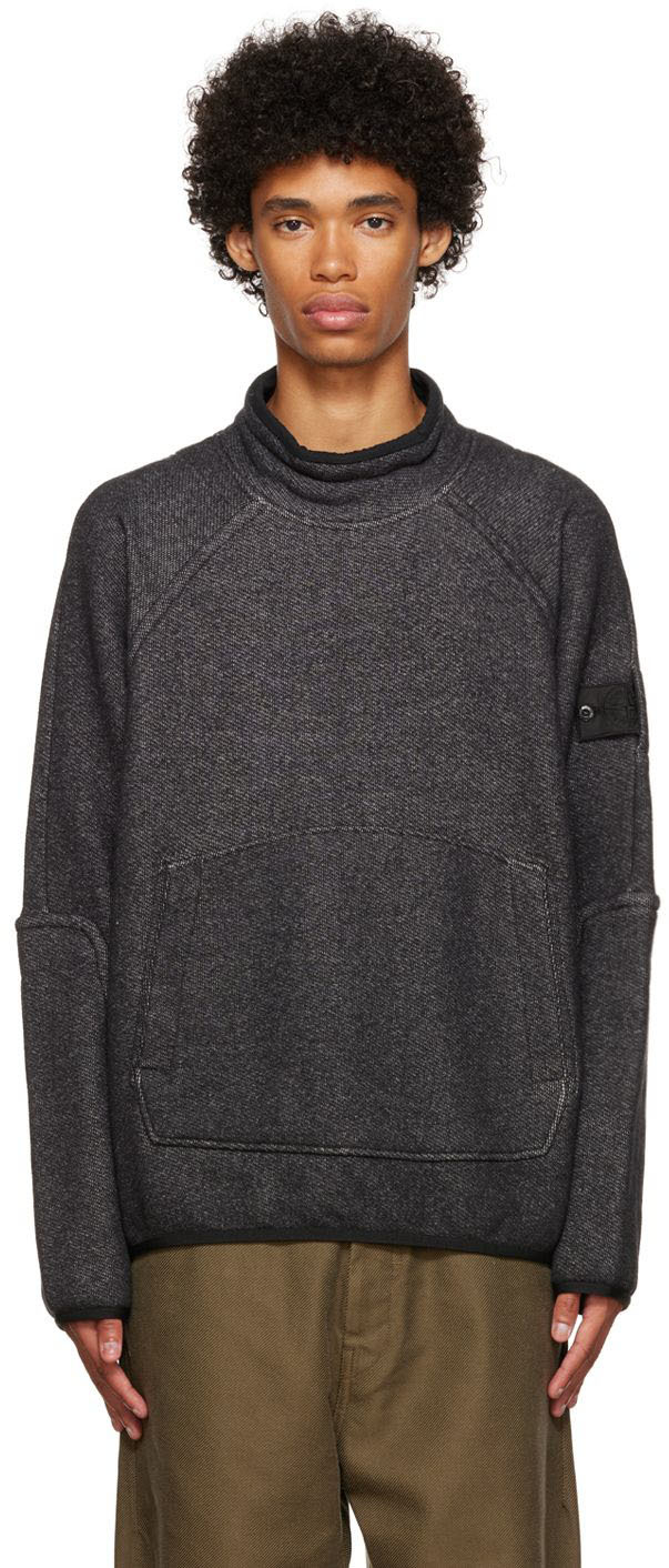 Stone Island Shadow Project: Gray Raglan Sweater | SSENSE UK