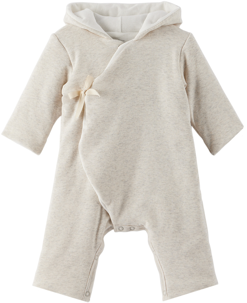 Baby Gray Marled Hooded Jumpsuit SSENSE Clothing Jumpsuits 