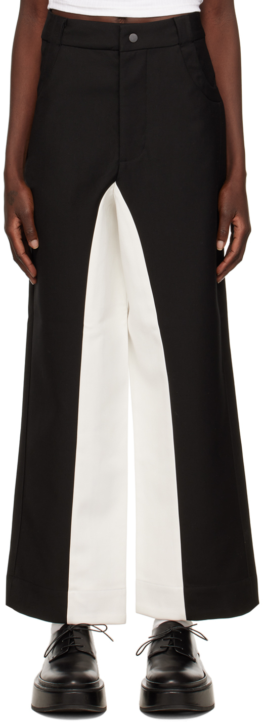 SSENSE Canada Exclusive Black & White Trousers by Fax Copy Express