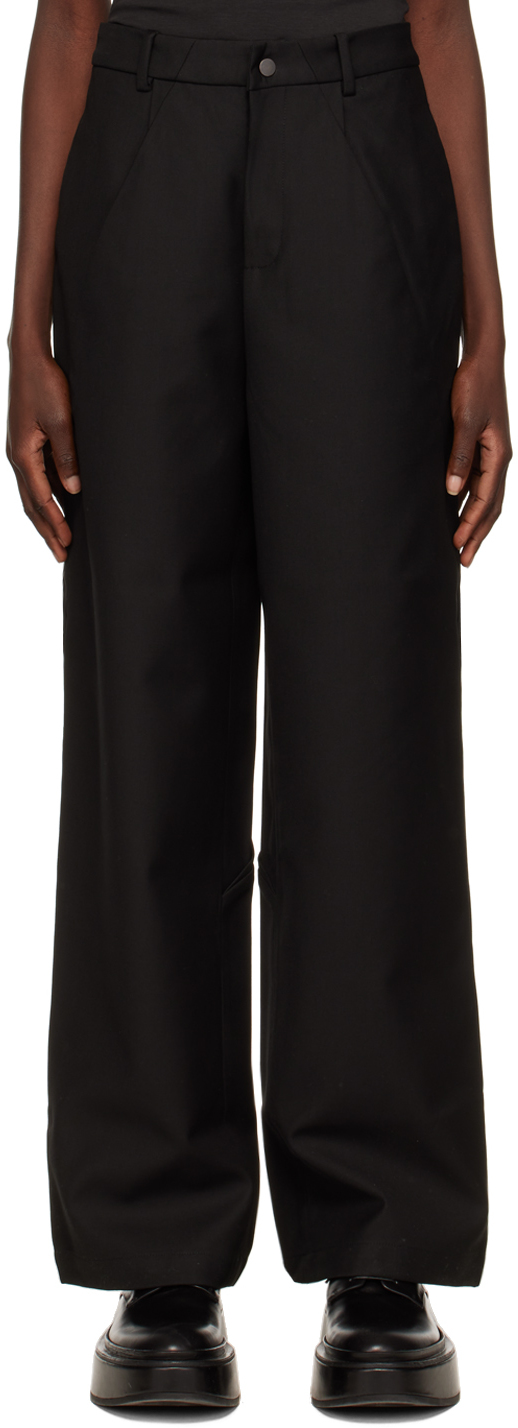 Fax Copy Express SSENSE Exclusive Black Normal Trousers