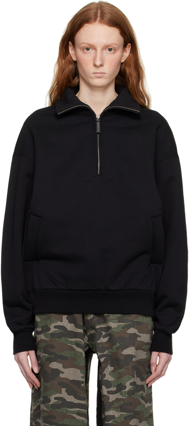 Fax Copy Express: SSENSE Exclusive Black Zip Sweater | SSENSE