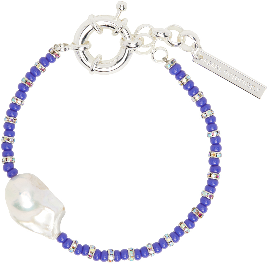 Blue Picasso Pearl Bracelet Ssense Uomo Accessori Gioielli Bracciali 