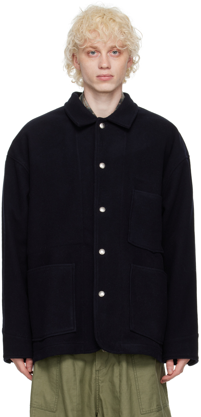S.k. Manor Hill Navy Barn Jacket In Dark Navy Wool | ModeSens S.k. Manor Hill Navy Barn Jacket In Dark Navy Wool | ModeSens