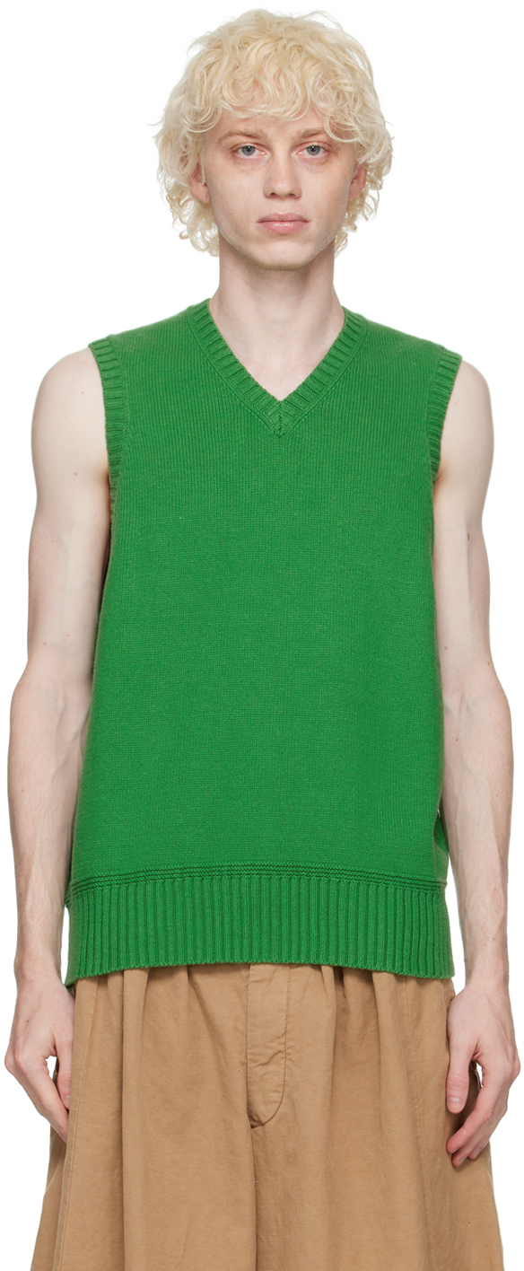 Green V-Neck Vest