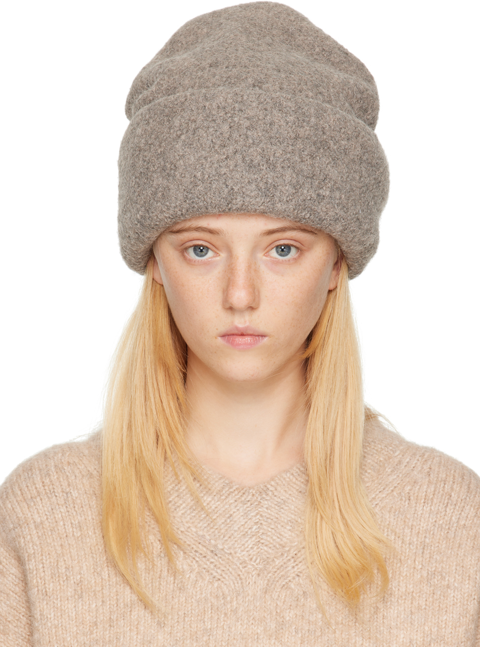 Lauren Manoogian Gray Carpenter Beanie In R Rock | ModeSens