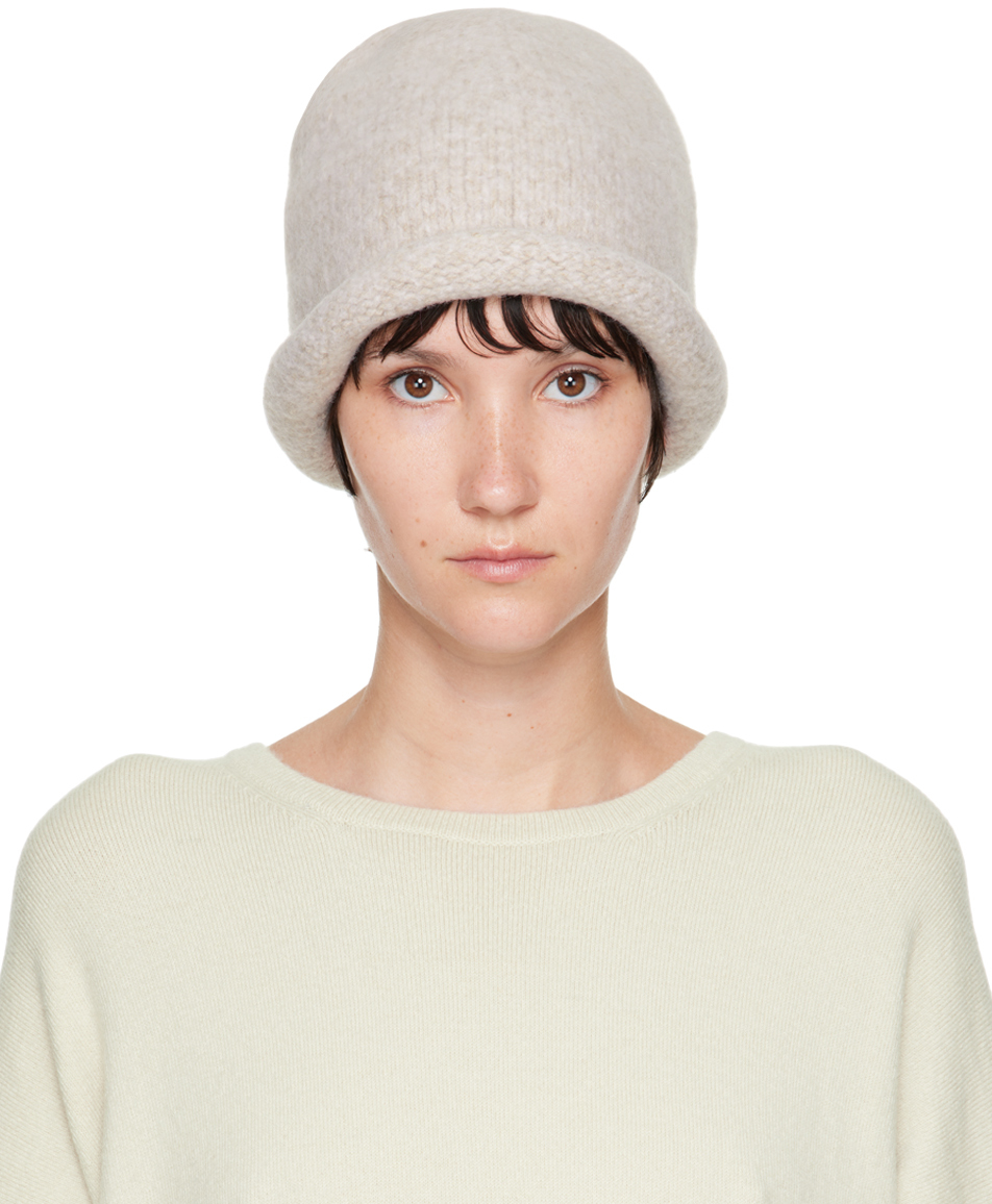 SSENSE Women Accessories Headwear Beanies Off-White Wool Beanie 
