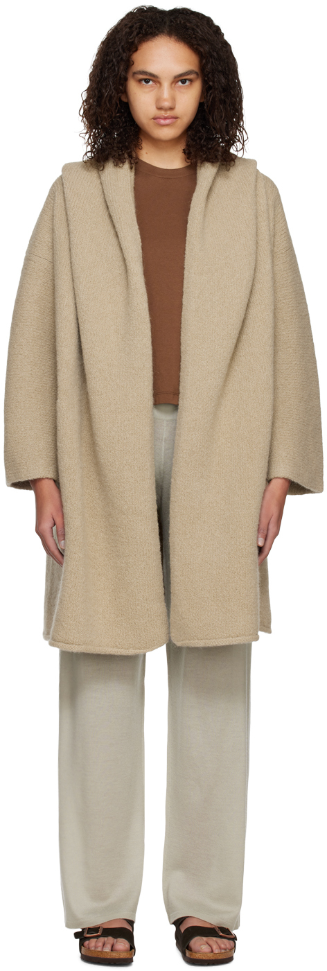 Taupe Capote Coat by Lauren Manoogian on Sale