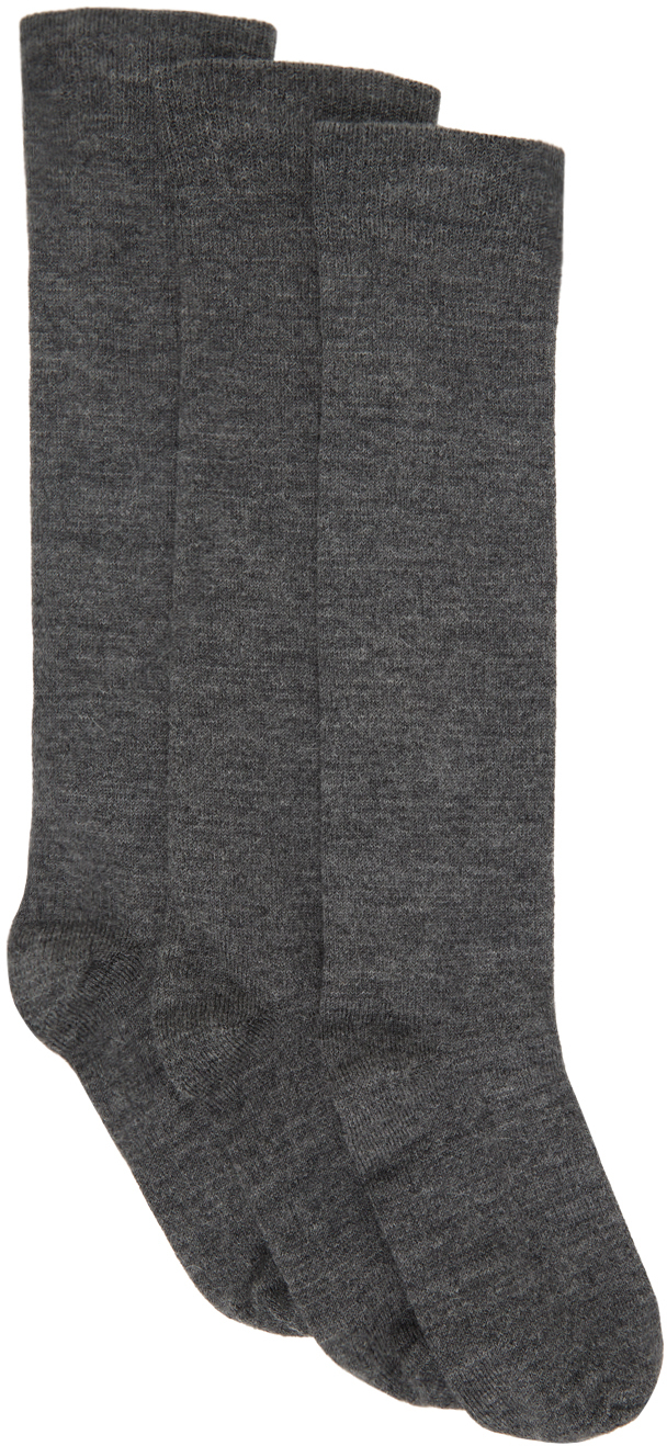 Lauren Manoogian Three-Pack Gray Socks