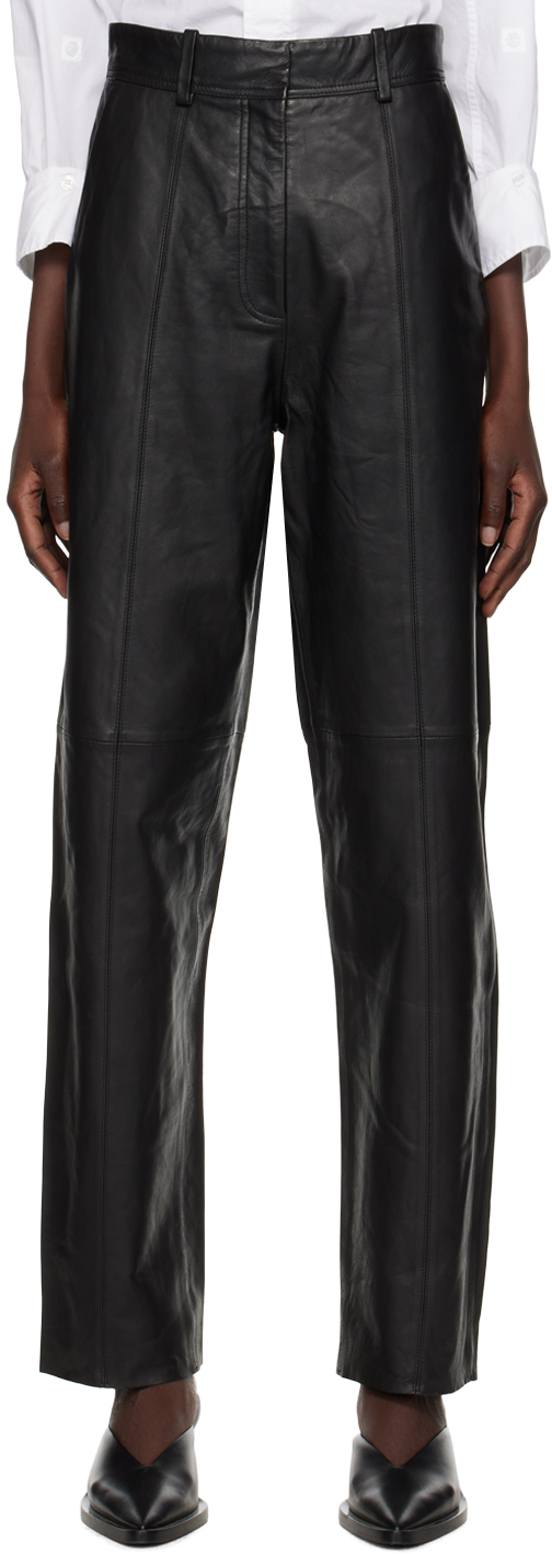 Black Josefa Leather Pants