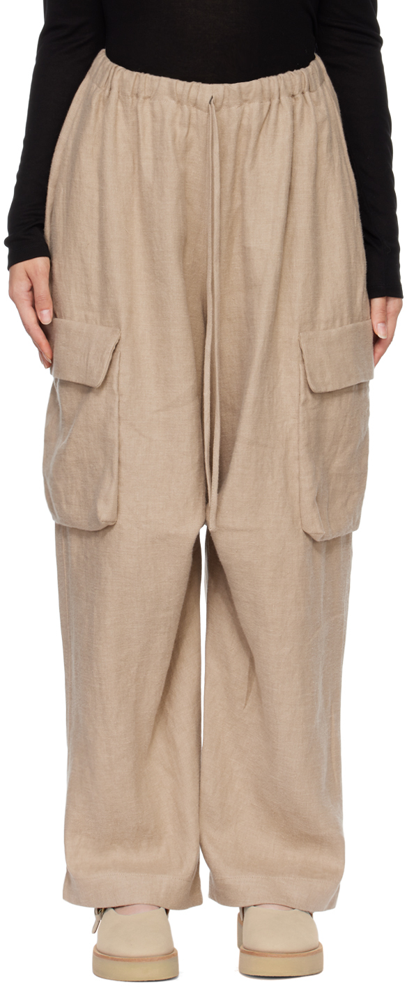Lauren Manoogian Khaki Drawstring Trousers