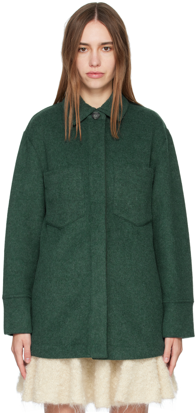 Green Button-Down Jacket