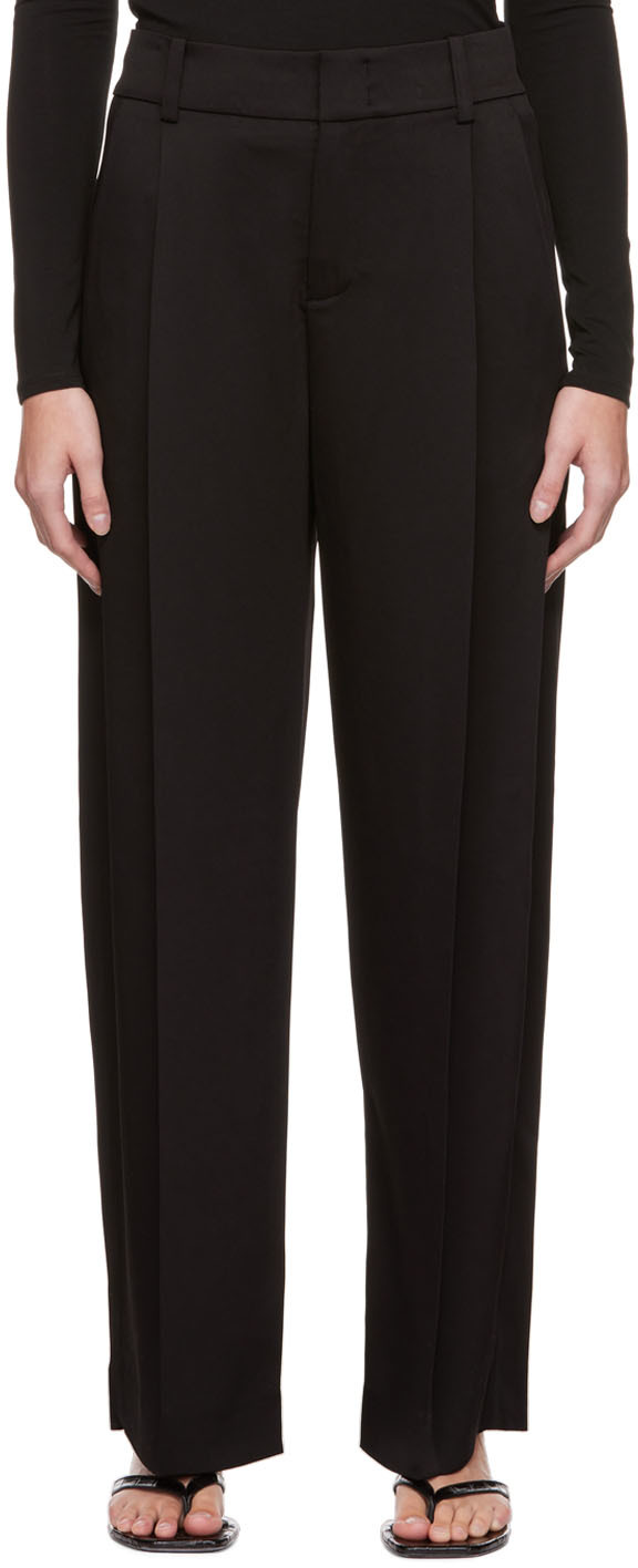 Petite Black High Waist Tailored Trousers  New Look