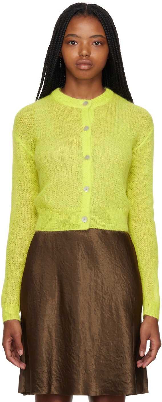 Vince Green Brushed Button Cardigan