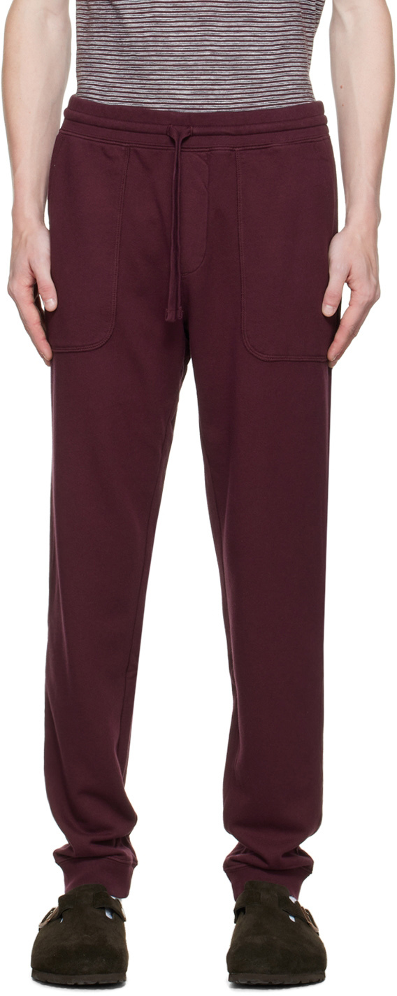Burgundy Garment-Dyed Lounge Pants