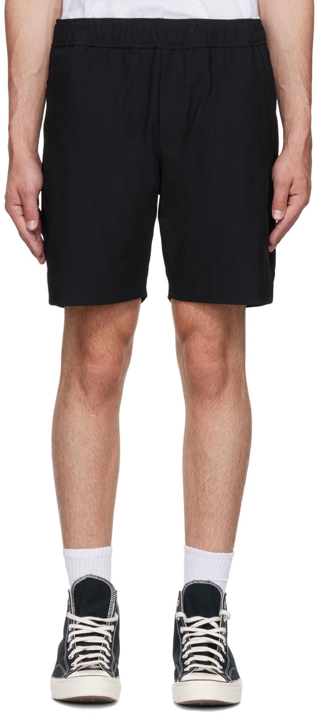 Black Polyester Shorts