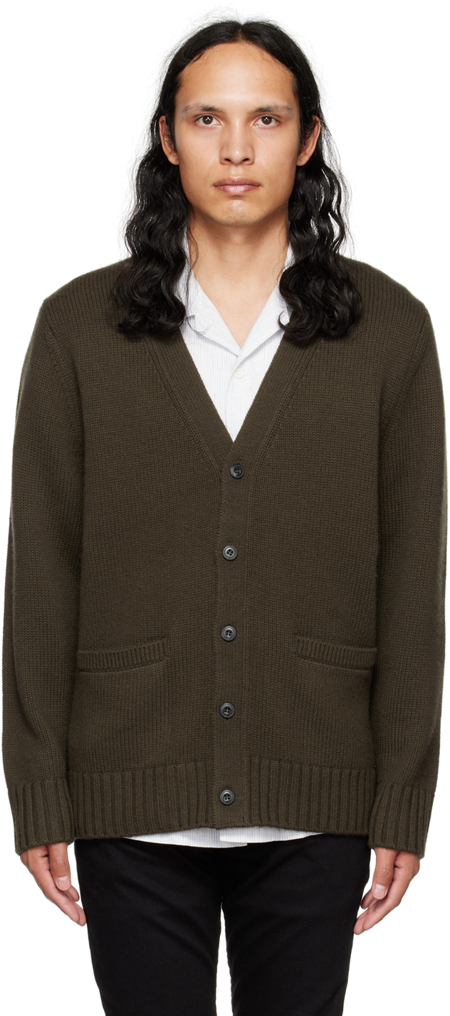 Green Y-Neck Cardigan