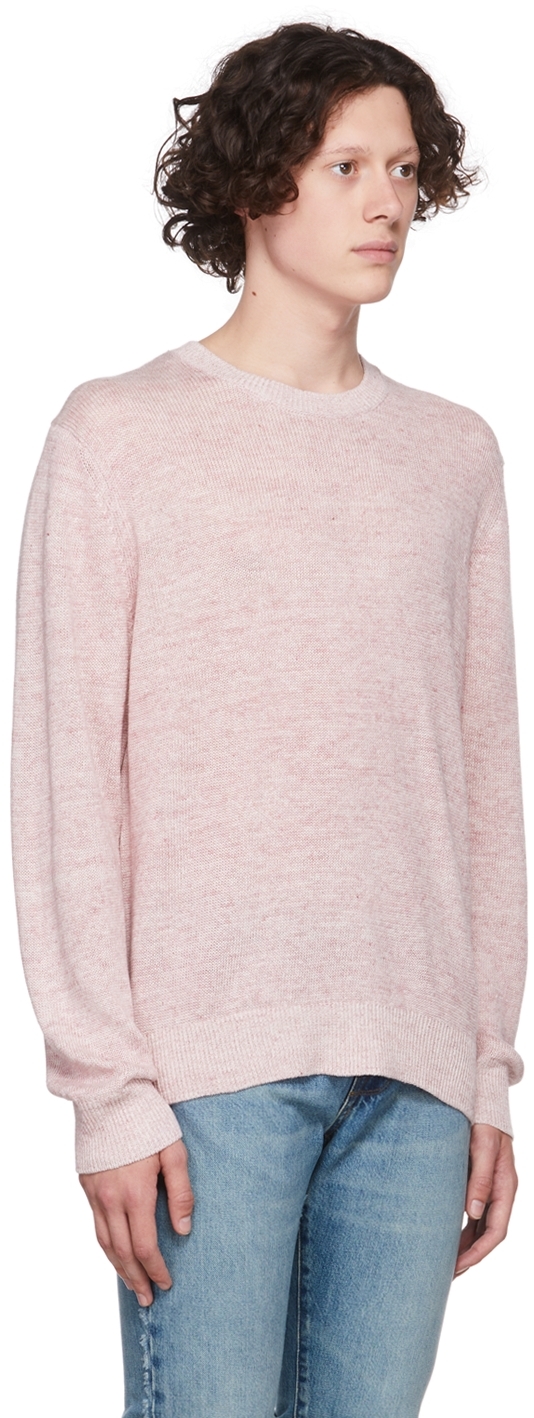 Vince Men's Plaited Linen Crew Sweater In Lt H Himalayan-683lt