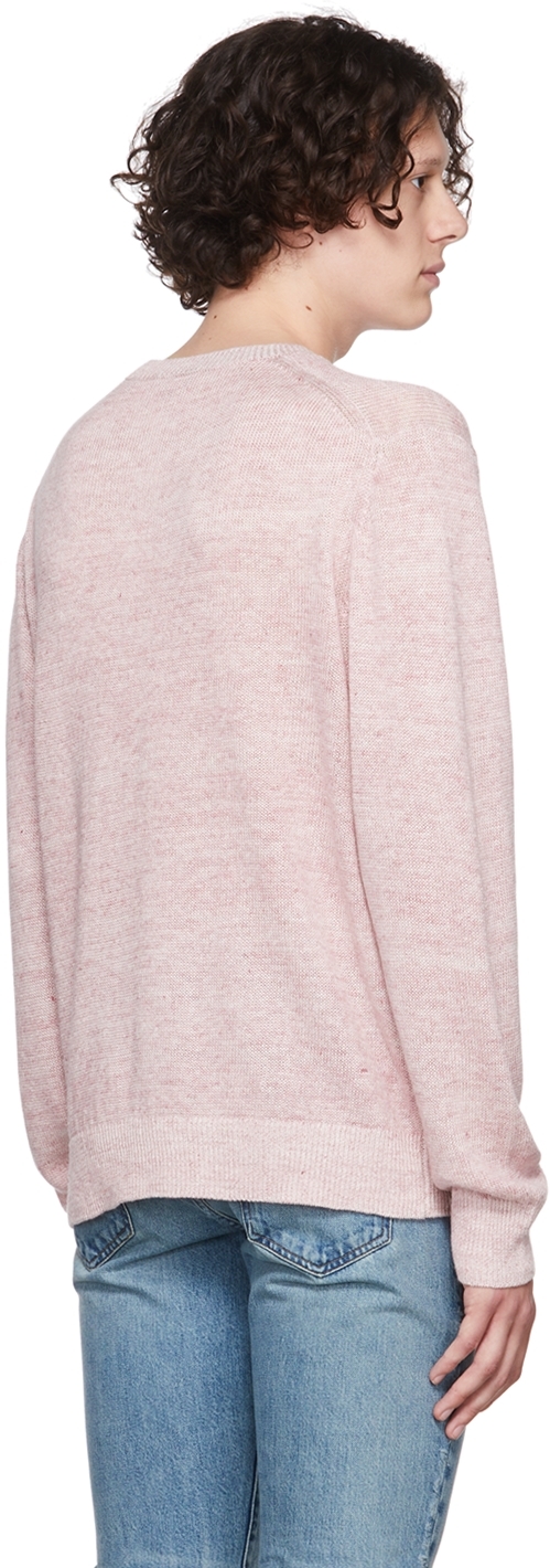 Vince Men's Plaited Linen Crew Sweater In Lt H Himalayan-683lt