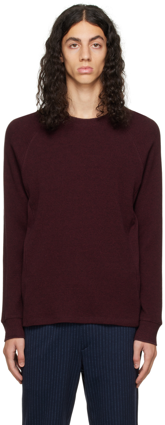 Burgundy Mouline Thermal Crewneck 