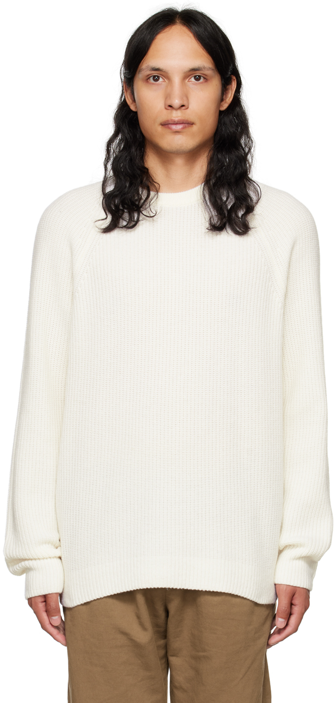 Vince Off-white Raglan Jumper In Bone-112bne